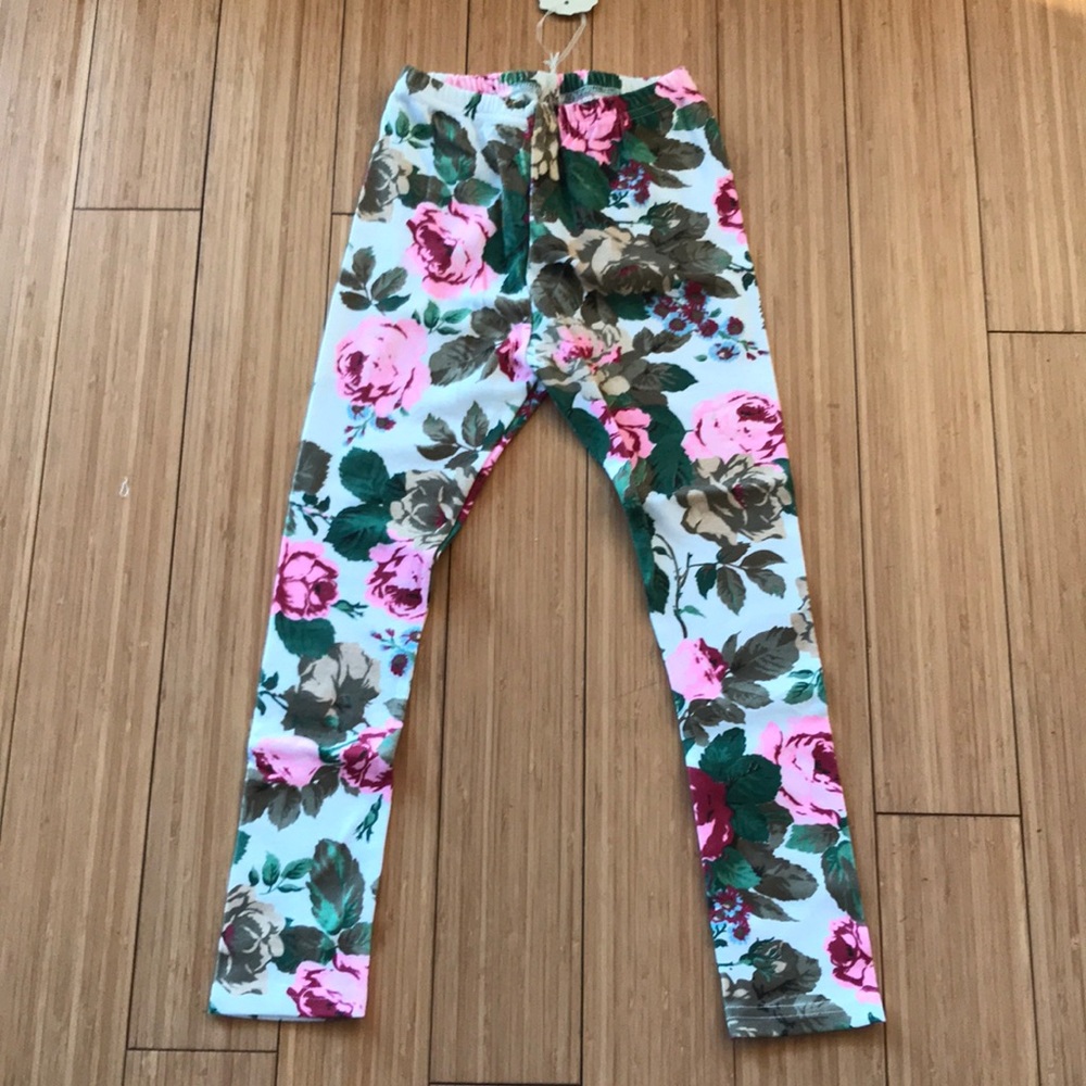 Floral toddler girl leggings